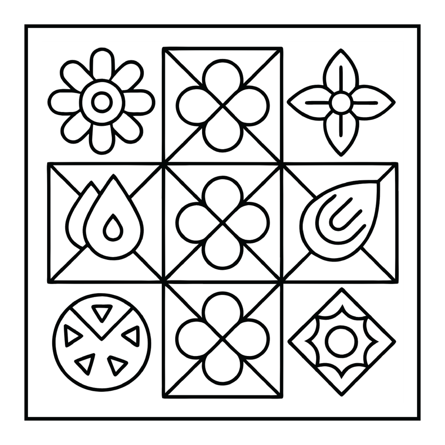 50 Pages Patterns Coloring Book Gift for Adults Men Women Kids Boys Girls Teens Youth Mindful Simple Pattern Shapes Coloring Activity Book