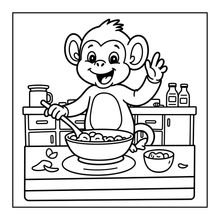 Load image into Gallery viewer, Cute Monkey Coloring Book for Kids Adults Fun Zoo Animal Pages, Stress Relief Creative Activity Coloring Book