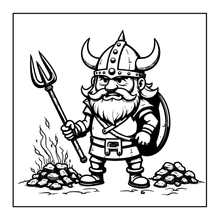 Load image into Gallery viewer, Cute Vikings Coloring Book for Kids Teens Adults Norse Warrior Mythology Single Sided Pages Fun Stress Relief Activity