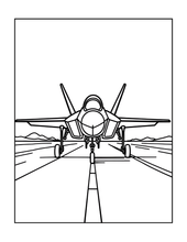 Load image into Gallery viewer, Military Jet Fighter Plane Coloring Book for Kids Adults Boys Girls: 50 Pages Single Sided F-35 Lightning Fighter Jet Airplane Coloring Book