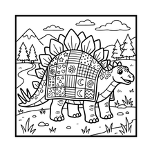 Load image into Gallery viewer, Cute Dinosaur Coloring Book Gift for Adults Kids Men Women Boys Girls Teens: Single Sided Dino Coloring Activity Sheets Book for Children