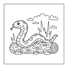 Load image into Gallery viewer, Funny Cute Snake Coloring Book for Kids Teens Adults Cool Reptile Designs Single Sided Pages Fun Stress Relief Activity