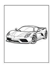 Load image into Gallery viewer, Printed Car Coloring Book for Kids Adults 25 Easy Vehicle Designs Physical Auto Activity Book Single Sided Pages Race Cars Off Road