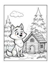 Load image into Gallery viewer, Cute Wolf Coloring Book for Kids and Adults, Bold and Easy Printed Coloring Book, 25 Single-Sided Wolf Designs, Animal Gift for All Ages