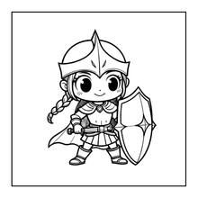 Load image into Gallery viewer, Cute Vikings Coloring Book for Kids Teens Adults Norse Warrior Mythology Single Sided Pages Fun Stress Relief Activity