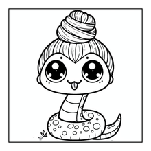 Load image into Gallery viewer, Funny Cute Snake Coloring Book for Kids Teens Adults Cool Reptile Designs Single Sided Pages Fun Stress Relief Activity
