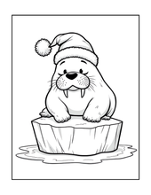Load image into Gallery viewer, Christmas Coloring Book for Kids Adults Cute Snowman Holiday Activity Printed Softcover Book Bold Easy Winter Holiday Gift Single Sided Page