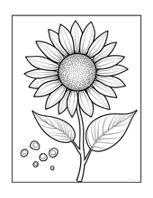 Load image into Gallery viewer, Botanical Coloring Book for Adults and Kids, Printed Physical Book, 25 Bold Easy Plant Designs, Single Sided Nature Art Therapy Gift