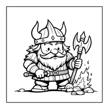 Load image into Gallery viewer, Cute Vikings Coloring Book for Kids Teens Adults Norse Warrior Mythology Single Sided Pages Fun Stress Relief Activity