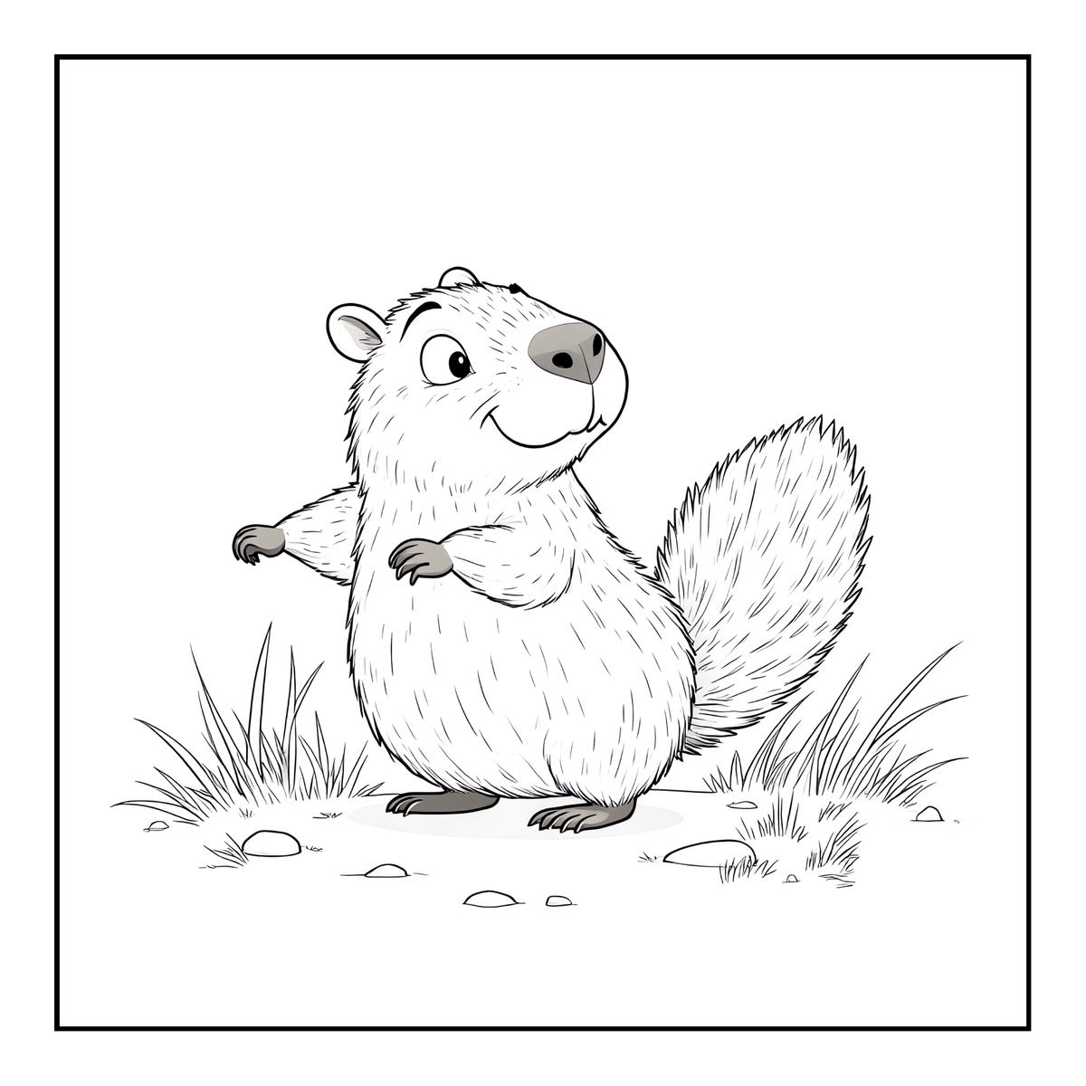 Cute Cozy Funny Capybara Animal Coloring Book Gift for Adults Kids Boys Girls Teens: Single Sided Bold and Easy Cool Capybara Coloring Book