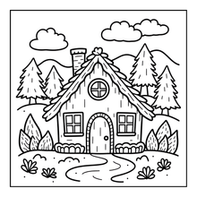 Load image into Gallery viewer, Christmas Gingerbread House Coloring Book Cute Holiday Gingerbread Homes for Kids Teens Adults Easy Cozy Winter Coloring Pages