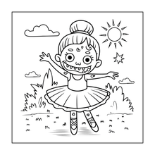 Load image into Gallery viewer, Creepy Cute Zombie Coloring Book for Kids Teens Spooky Halloween Activity Single Sided Pages Fun Horror Gift