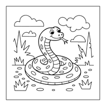 Load image into Gallery viewer, Funny Cute Snake Coloring Book for Kids Teens Adults Cool Reptile Designs 50 Single Sided Pages Fun Stress Relief Activity