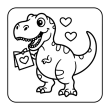 Load image into Gallery viewer, Cute Dinosaur Coloring Book Gift for Adults Kids Men Women Boys Girls Teens: Single Sided Dino Coloring Activity Sheets Book for Children