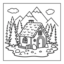 Load image into Gallery viewer, Christmas Gingerbread House Coloring Book Cute Holiday Gingerbread Homes for Kids Teens Adults Easy Cozy Winter Coloring Pages