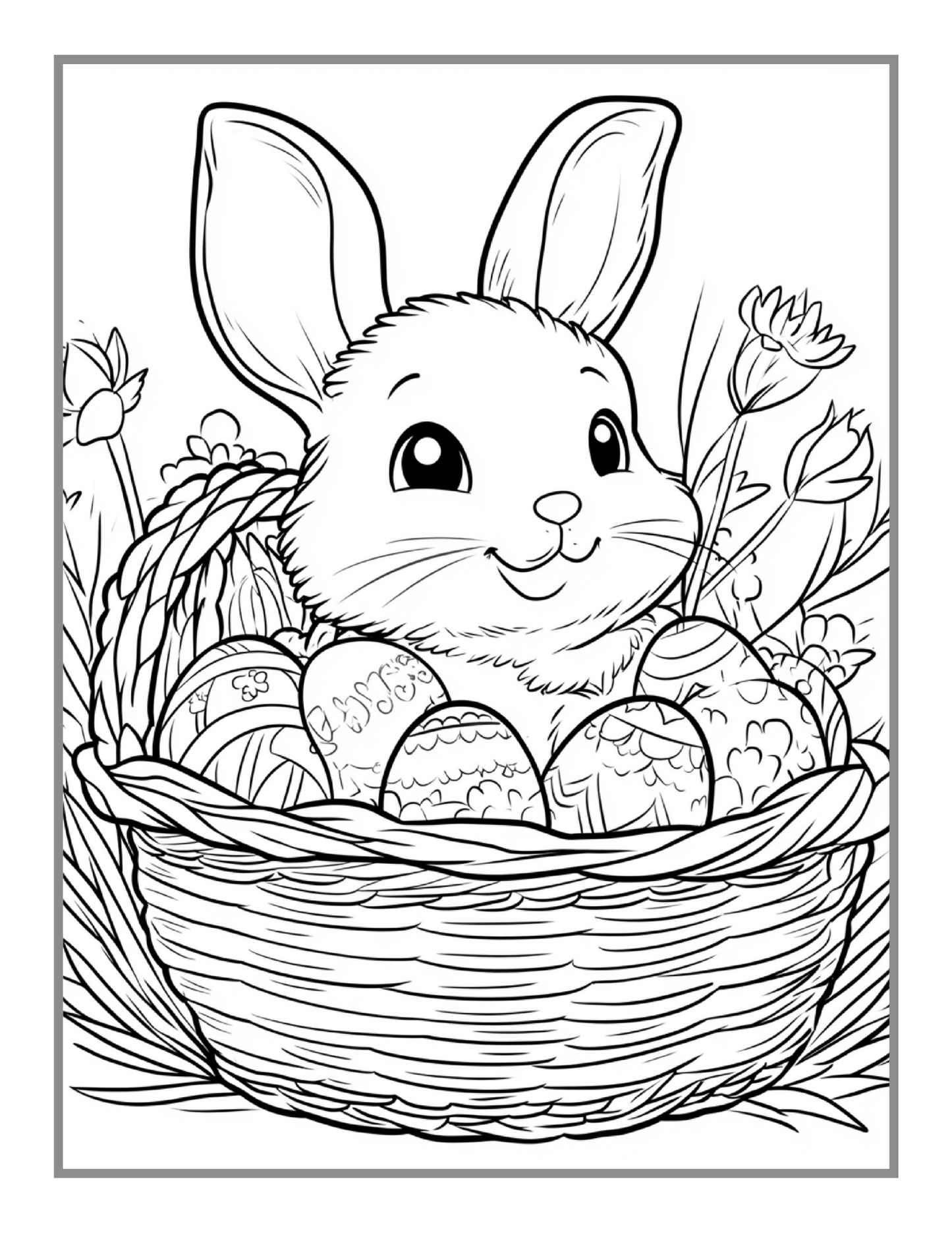 Easter Coloring Book Gift for Kids Boys Girls Teens Youth 50 Pages Bold and Easy Easter Coloring Sheets for Children Stress Relief Coloring