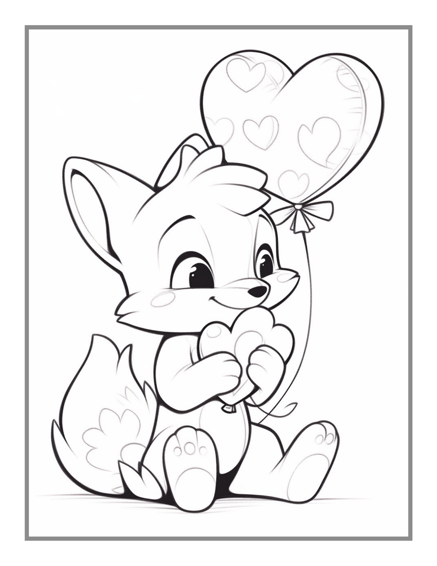 50 Pages Cute Animals Valentine Day Coloring Book Gift for Adults Kids Men Women Boys Girls Teens Youth Cozy Bold and Easy Coloring Book