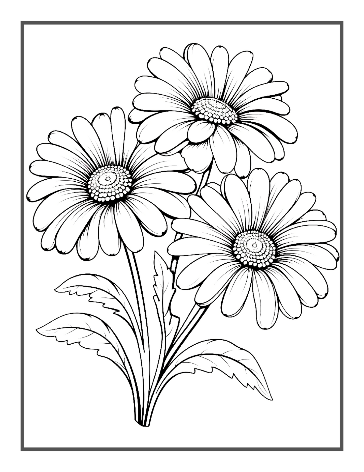 50 Pages Valentines Art Flowers Coloring Book Gift for Adults Kids Men Women Boys Girls Teens Cute Floral Coloring Pages for Children Youth