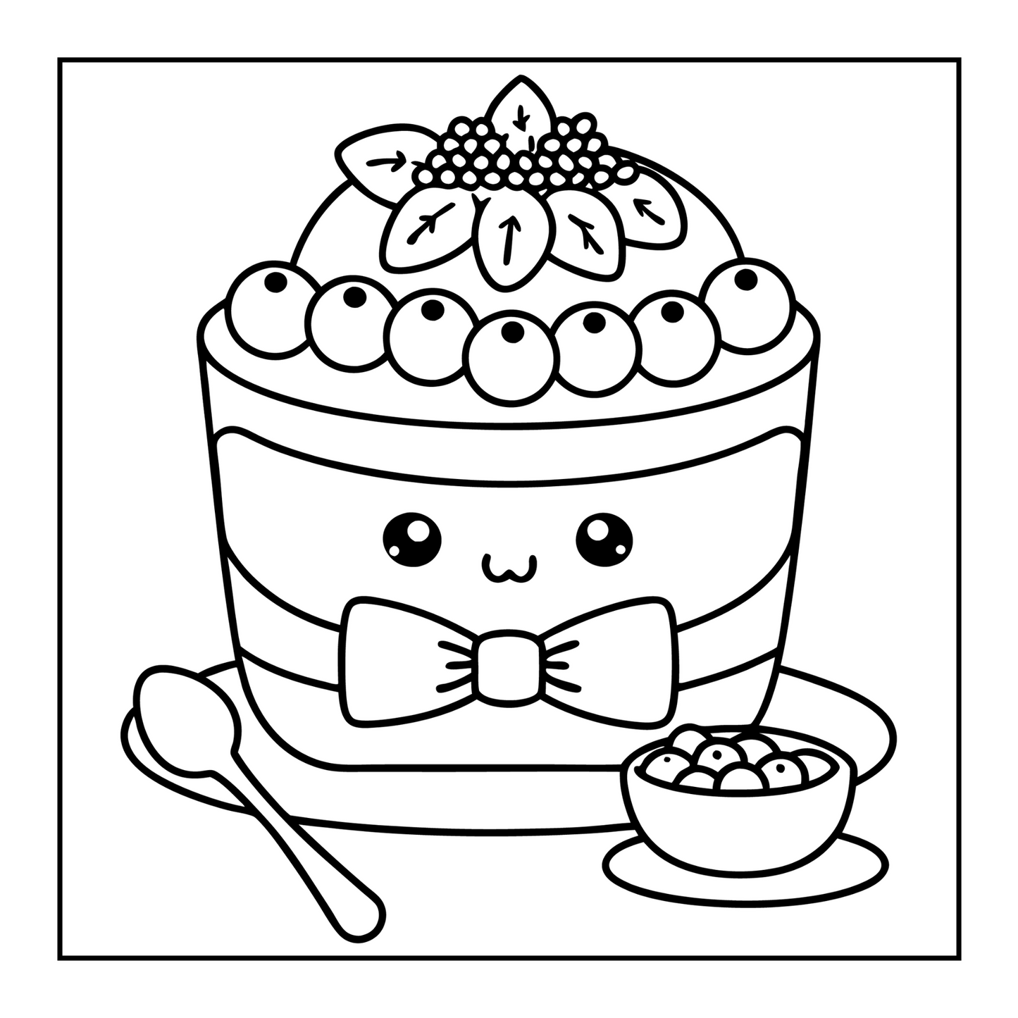 50 Pages Bold and Easy Sweet Treats Food Coloring Book Gift for Kids Boys Girls Young Teens Children Youth Food Drink Sweets Coloring Book