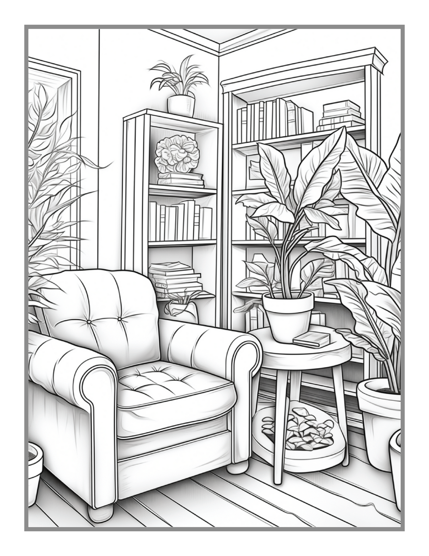 Interior Design Cute Cozy Room Coloring Book Birthday Gift for Adults Kids Men Women Boys Girls Stress Relief Relaxation Coloring Sheets