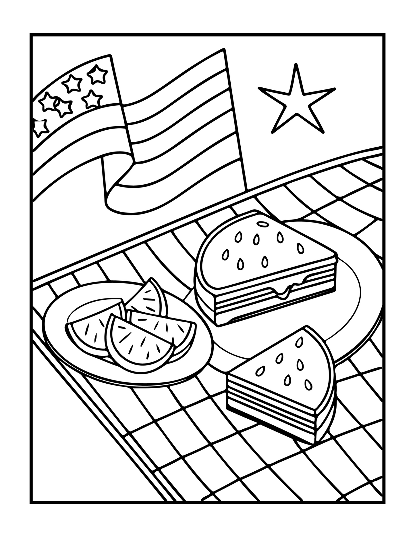 4th of July Independence Day Coloring Book Gift for Kids Boys Girls Young Teens 50 Pages Single Sided 4th of July Coloring Activity Sheets