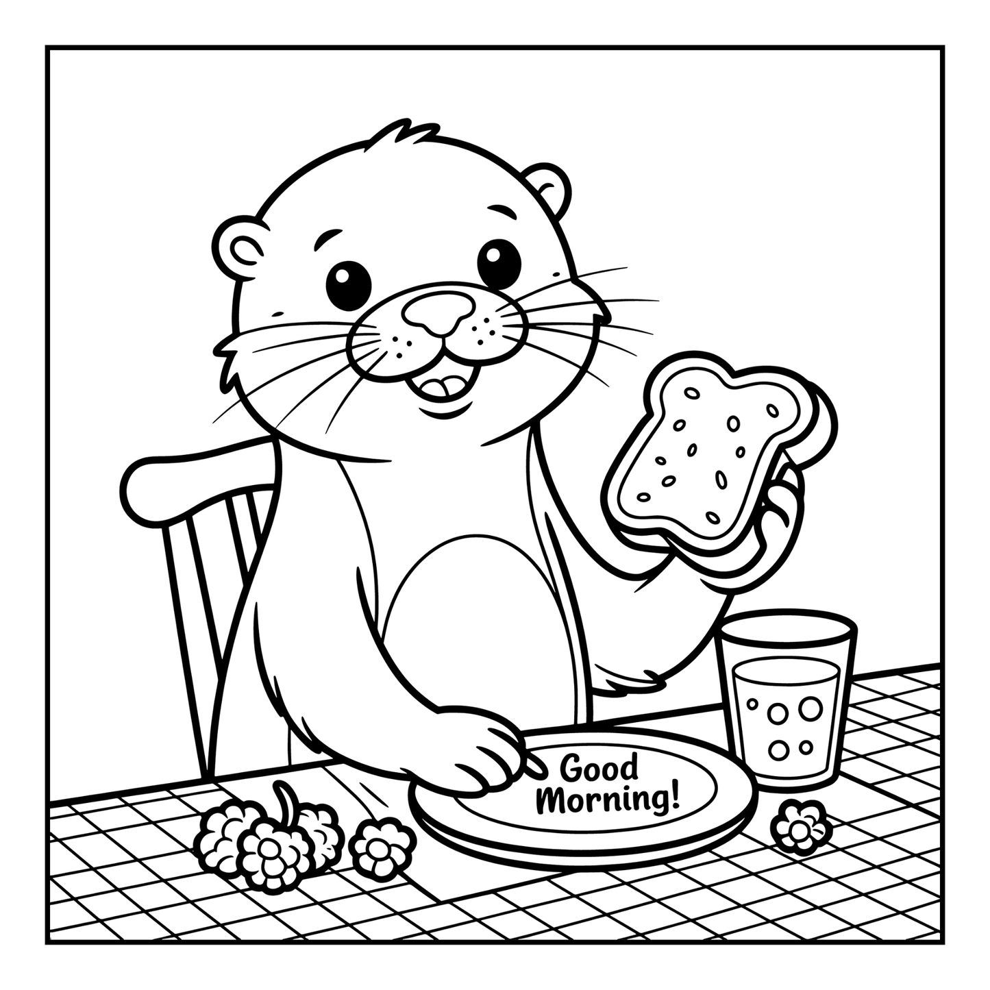 Funny Cute Kawaii Sea Otter Animal Coloring Book Gift for Adults Men Women Kids Boys Girls Teens Cool River Otter Coloring Activity Book
