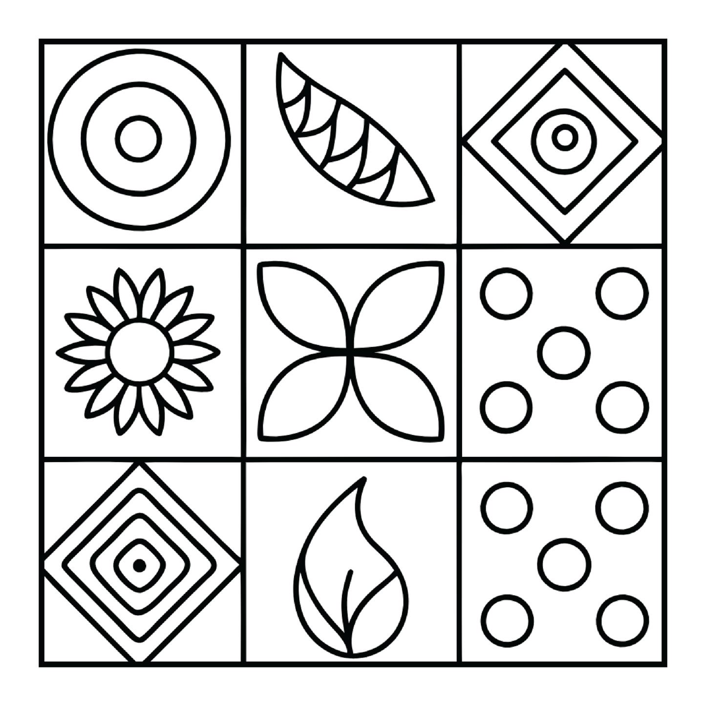 50 Pages Patterns Coloring Book Gift for Adults Men Women Kids Boys Girls Teens Youth Mindful Simple Pattern Shapes Coloring Activity Book