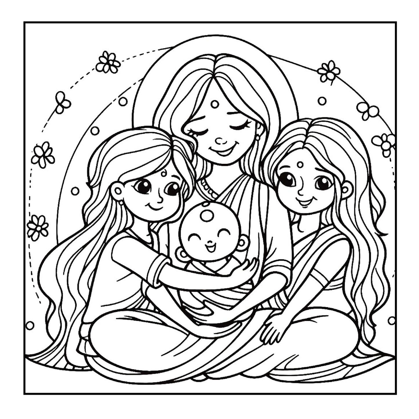 50 Pages Happy Mother's Day Coloring Book Gift for Kids Boys Girls Young Teens Youth Mom and Kids Coloring Pages Bold and Easy Mothers Day