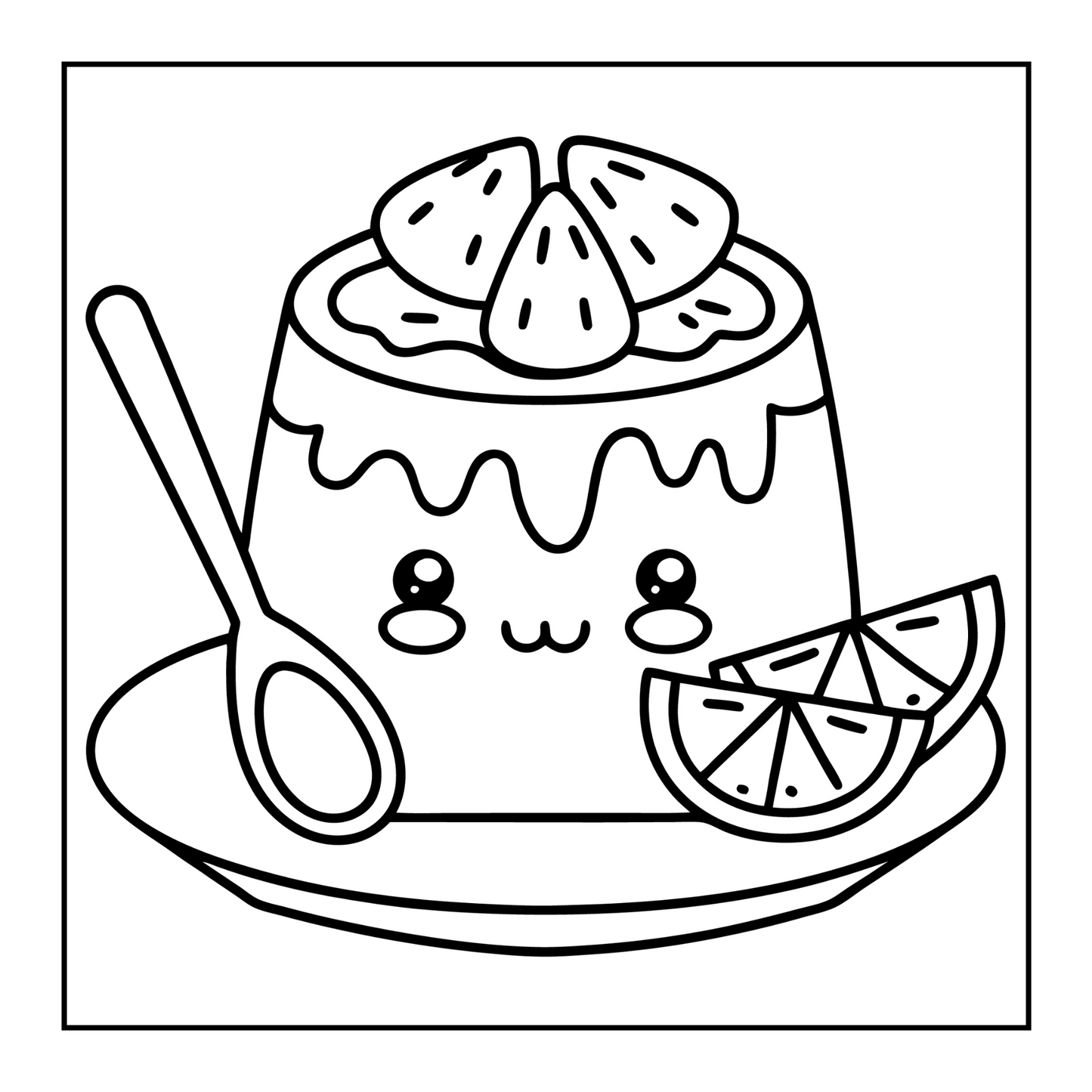 50 Pages Bold and Easy Sweet Treats Food Coloring Book Gift for Kids Boys Girls Young Teens Children Youth Food Drink Sweets Coloring Book