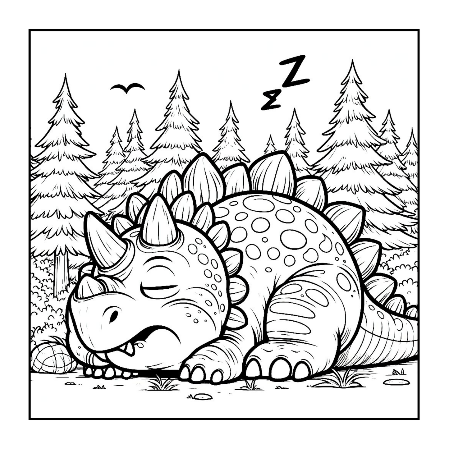 Cute Dinosaur Coloring Book Gift for Adults Kids Men Women Boys Girls Teens 50 Pages Single Sided Dino Coloring Activity Sheets for Children