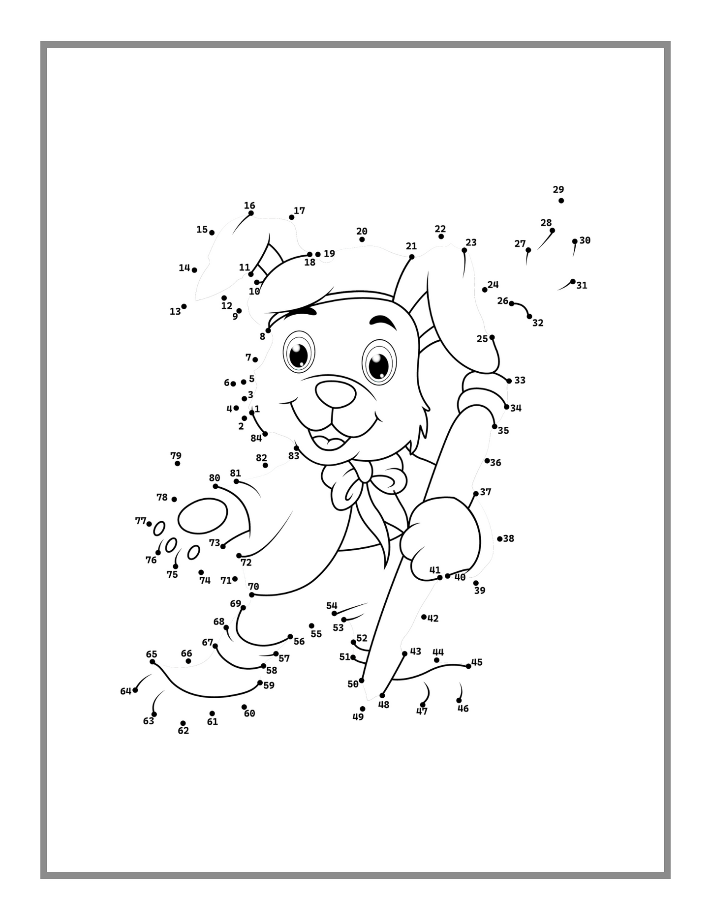 Easter Lover Dot to Dot Book 50 Pages Easter Bunny Rabbit and Eggs Dot to Dot Activity Coloring Book Gift for Kids Boys Girls Teens