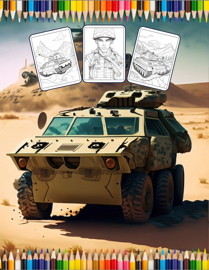 Military Army Soldier Coloring Book For Kids Military Coloring Pages Army Coloring Books Boys US Army Coloring Book Army Man Coloring Book