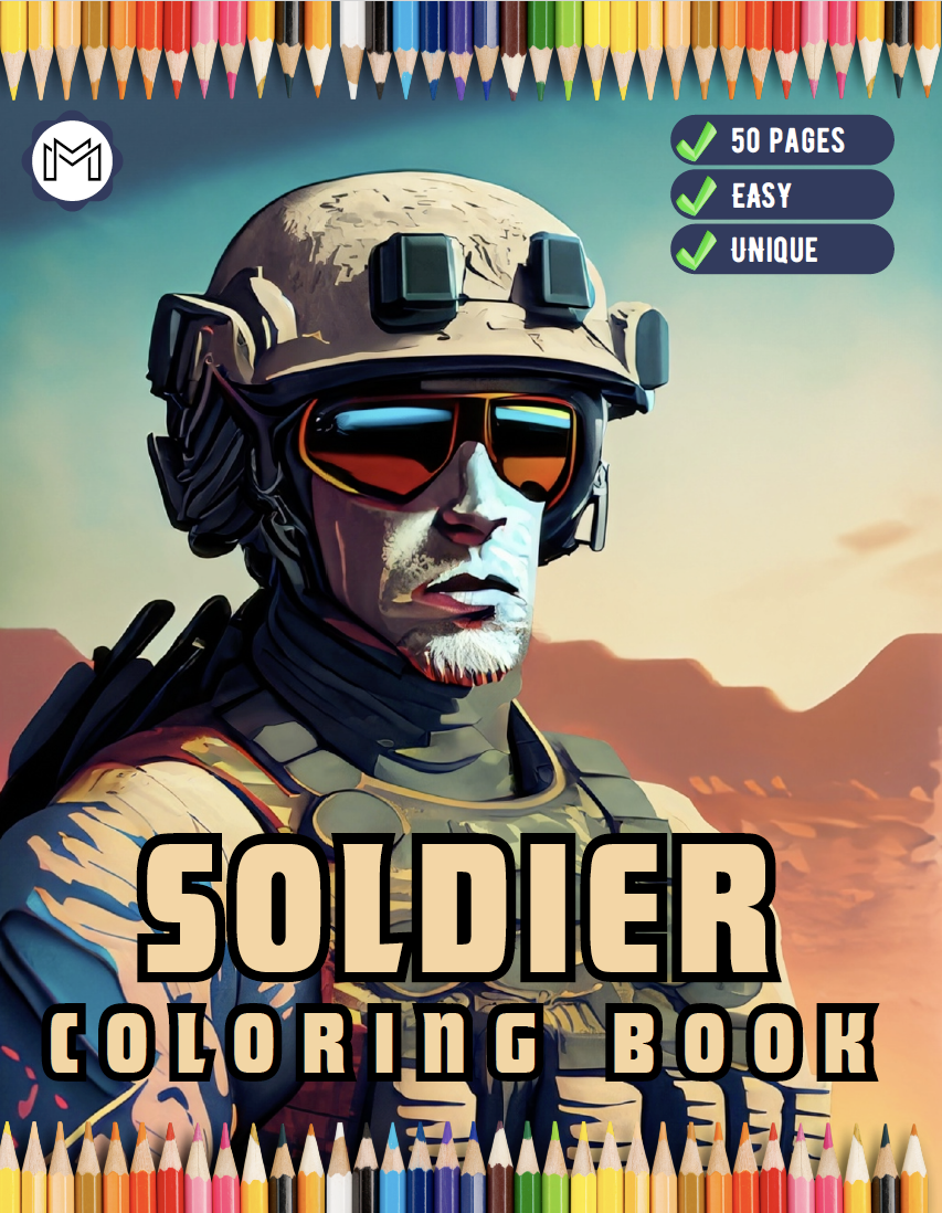 Military Army Soldier Coloring Book For Kids Military Coloring Pages Army Coloring Books Boys US Army Coloring Book Army Man Coloring Book
