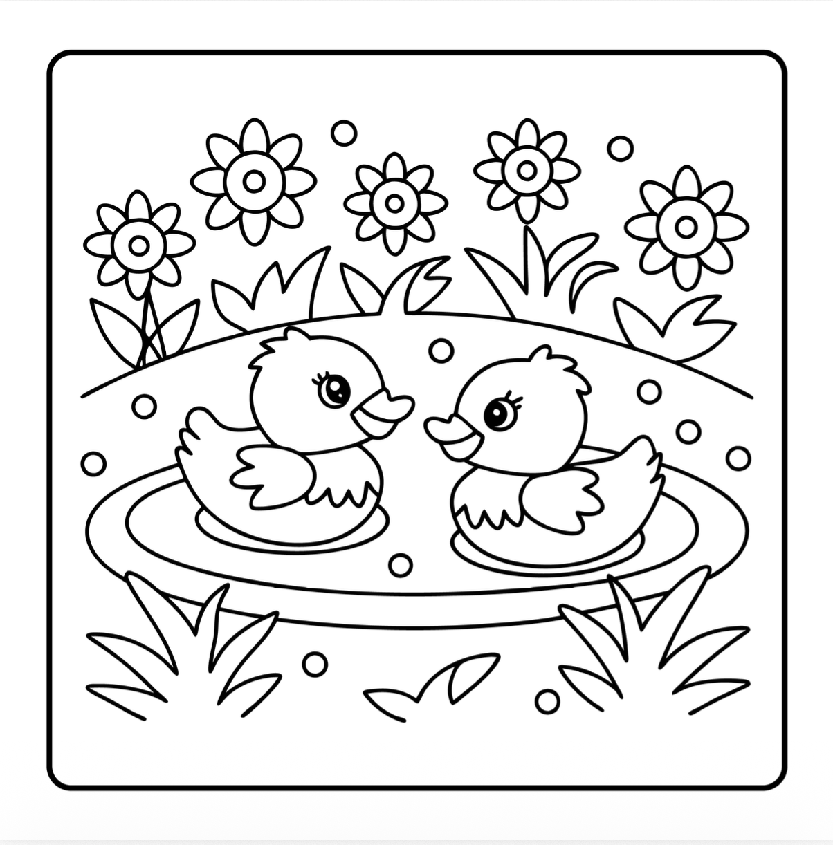 Cute Spring Coloring Book Gift for Adults Men Women Kids Young Boys Girls Teens Youth Bold and Easy Spring Coloring Sheets
