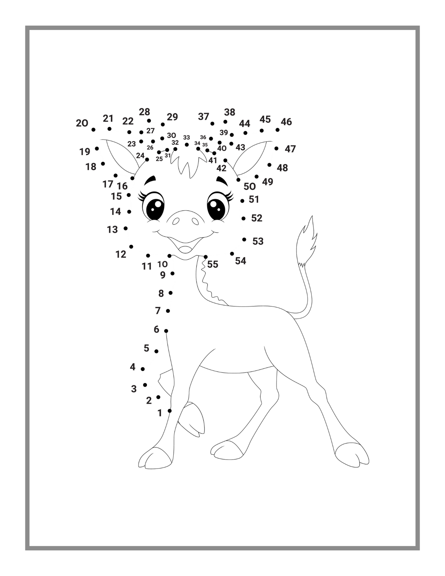 Bold and Easy Dot to Dot Animal Drawing Worksheets Book 50 Pages Dot to Dot Animal Lover Activity Book Gift for Kids Ages Boys Girls Teens
