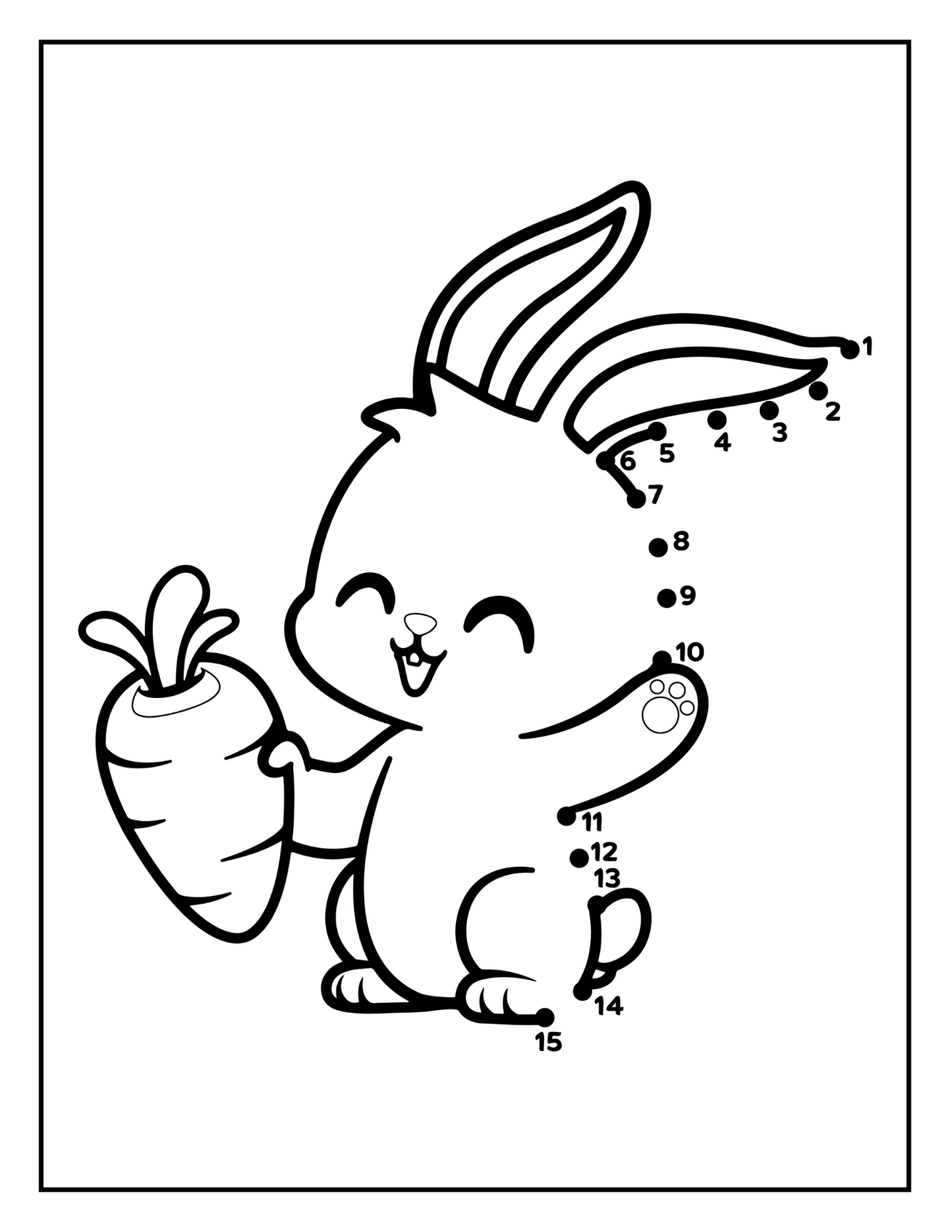 50 Pages Bold and Easy Dot to Dot Easter Drawing Worksheets Book Easter Bunny Rabbit and Eggs Dot to Dot Activity Coloring Book Gift Kids