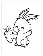Load image into Gallery viewer, 50 Pages Bold and Easy Dot to Dot Easter Drawing Worksheets Book Easter Bunny Rabbit and Eggs Dot to Dot Activity Coloring Book Gift Kids