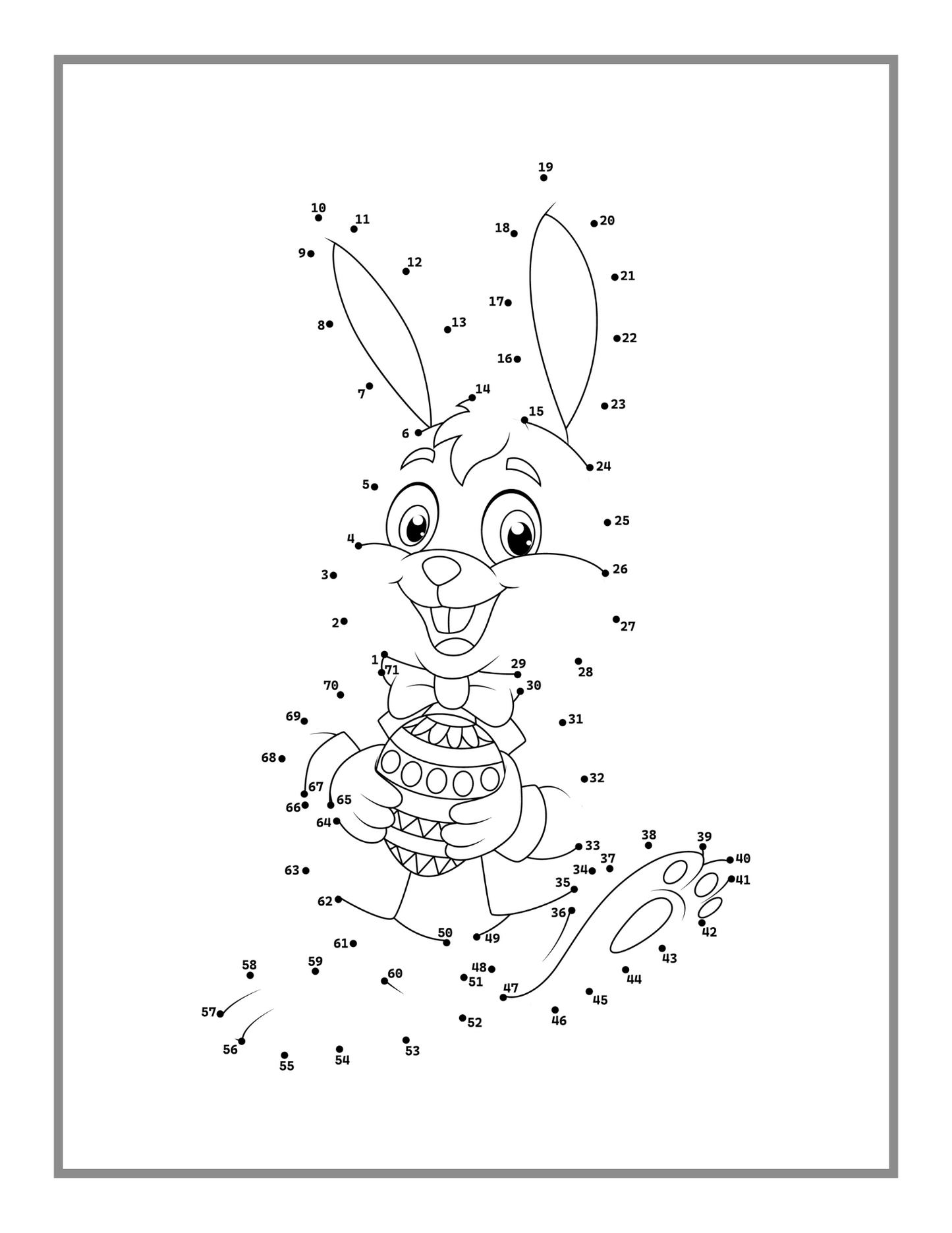 Easter Lover Dot to Dot Book 50 Pages Easter Bunny Rabbit and Eggs Dot to Dot Activity Coloring Book Gift for Kids Boys Girls Teens
