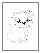 Load image into Gallery viewer, Bold and Easy Dot to Dot Animal Drawing Worksheets Book 50 Pages Dot to Dot Animal Lover Activity Book Gift for Kids Ages Boys Girls Teens