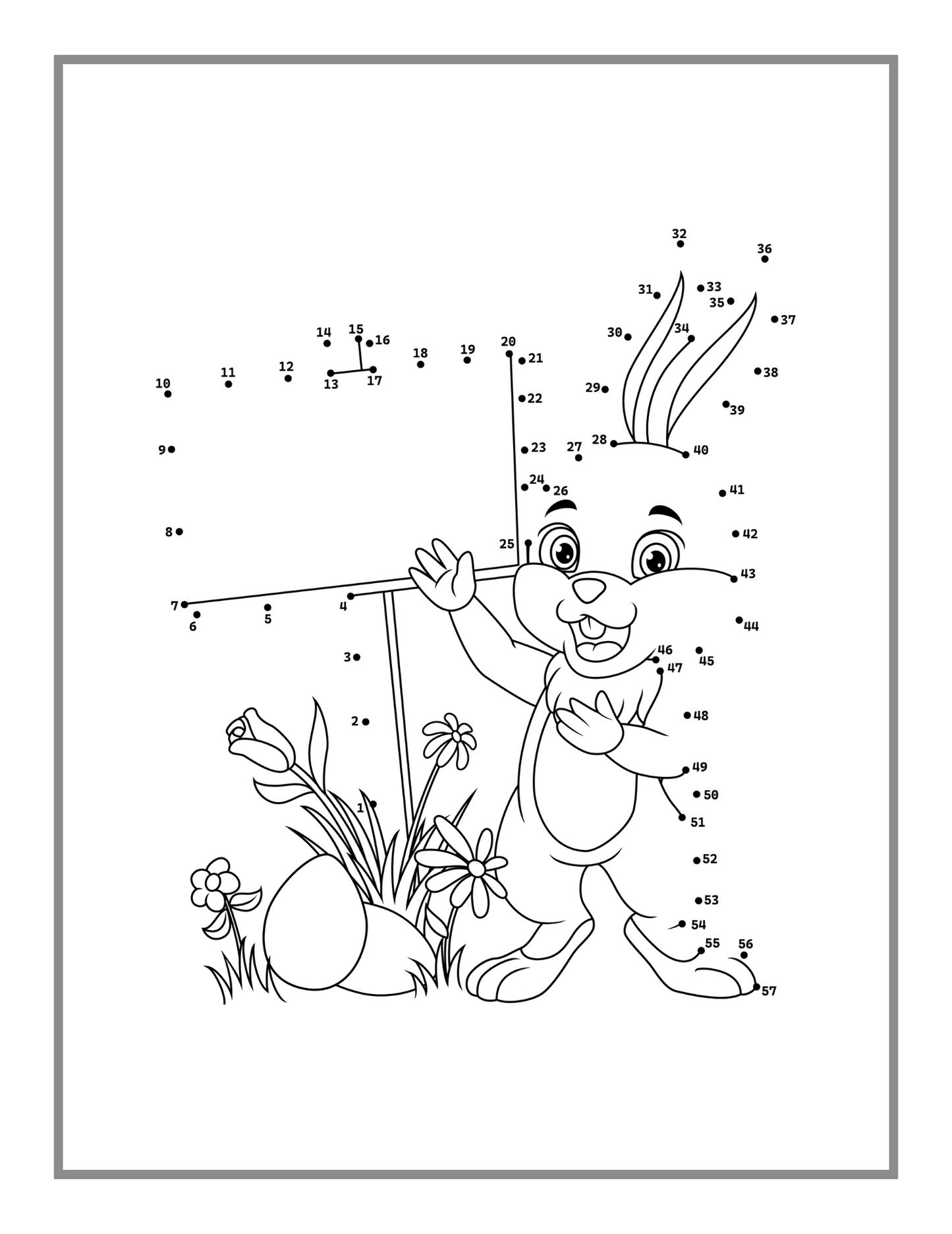 Easter Lover Dot to Dot Book 50 Pages Easter Bunny Rabbit and Eggs Dot to Dot Activity Coloring Book Gift for Kids Boys Girls Teens
