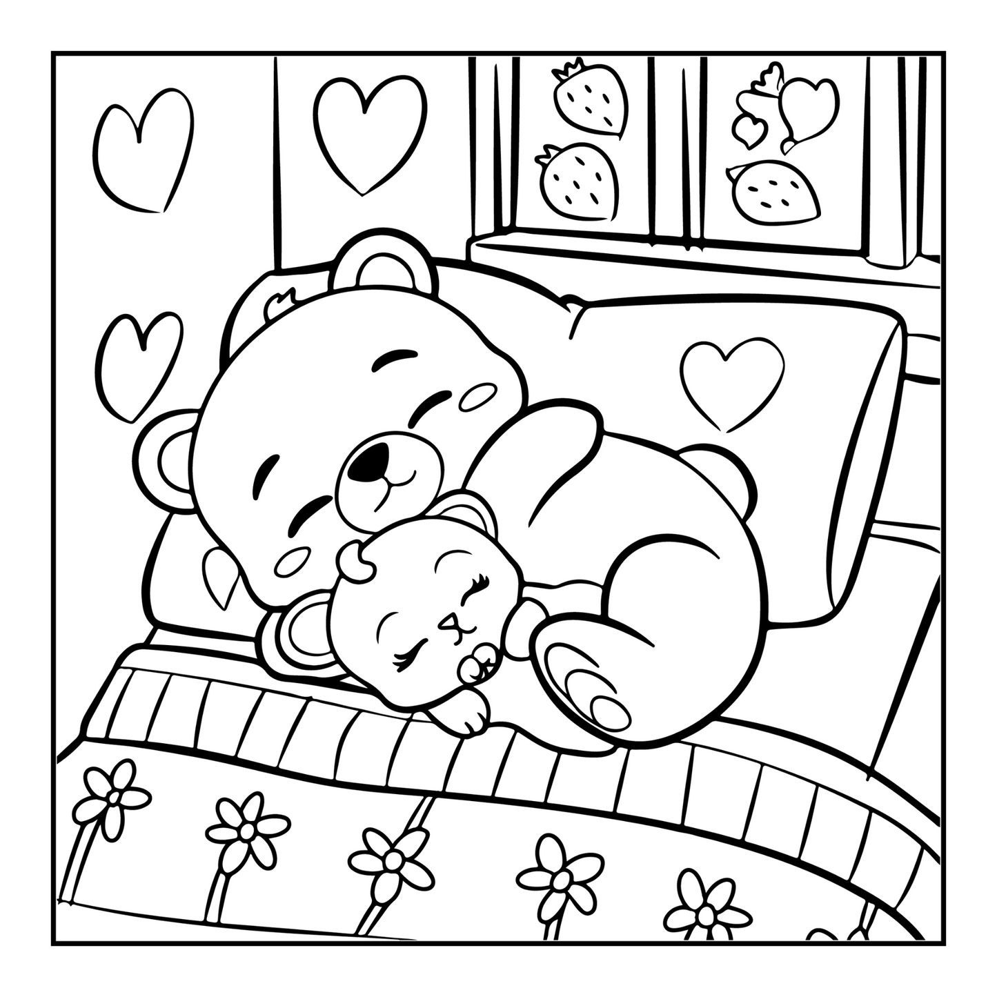 50 Pages Cozy Animals Coloring Book Gift for Kids Boys Girls Teens Children Friends Cute Bear Bunny Frog Alligator Dog Cat Coloring Activity