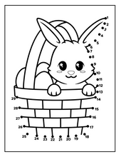 Load image into Gallery viewer, 50 Pages Bold and Easy Dot to Dot Easter Drawing Worksheets Book Easter Bunny Rabbit and Eggs Dot to Dot Activity Coloring Book Gift Kids