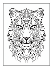 Load image into Gallery viewer, 50 Pages Bold and Easy Leopard Animal Mandala Coloring Book Gift for Adults Kids Men Women Boys Girls Teens Youth Leopard Lover Mandala