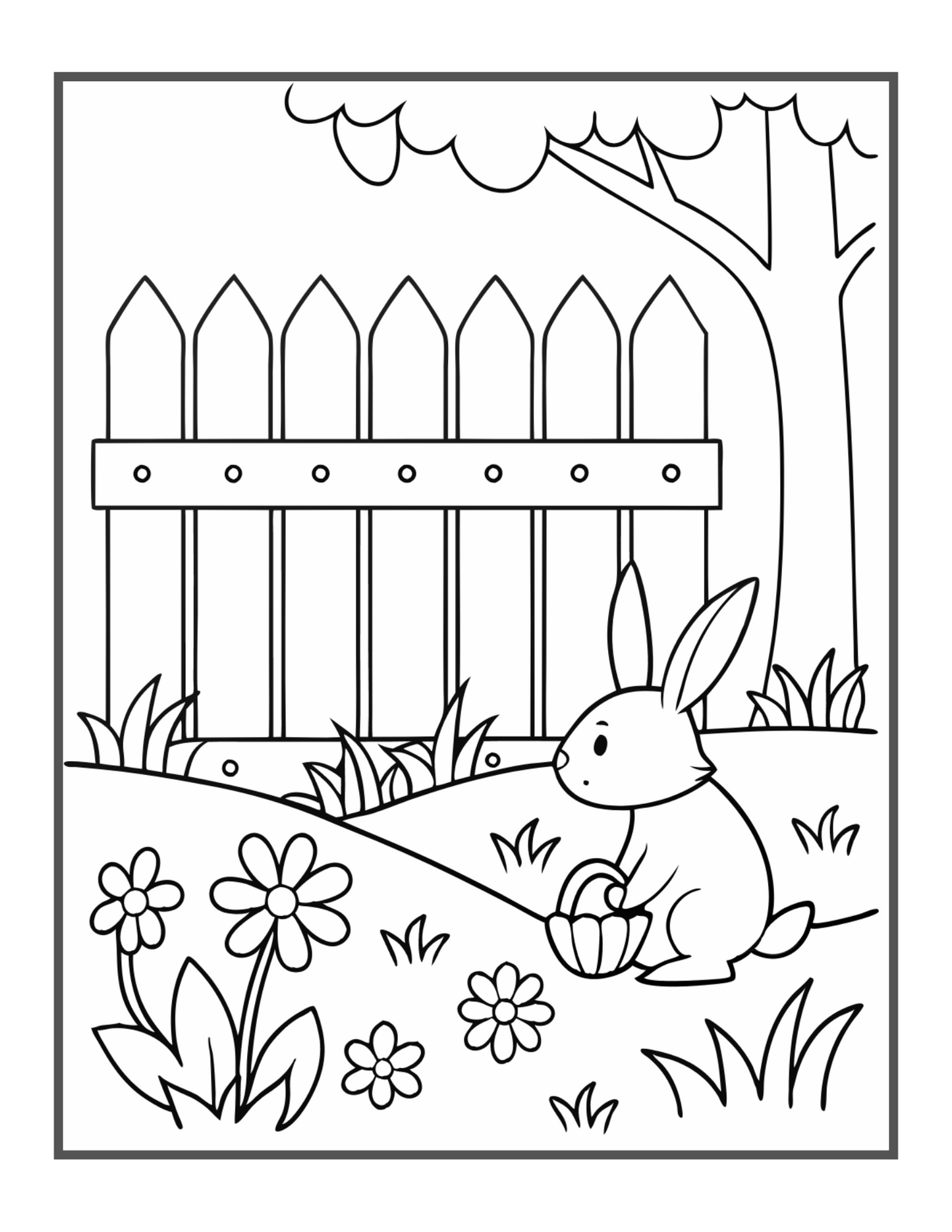 Cute Kawaii Garden Coloring Book Gift for Adults Kids Men Women Boys Girls Teens Youth 50 Pages Cool Garden Coloring Sheets for Children