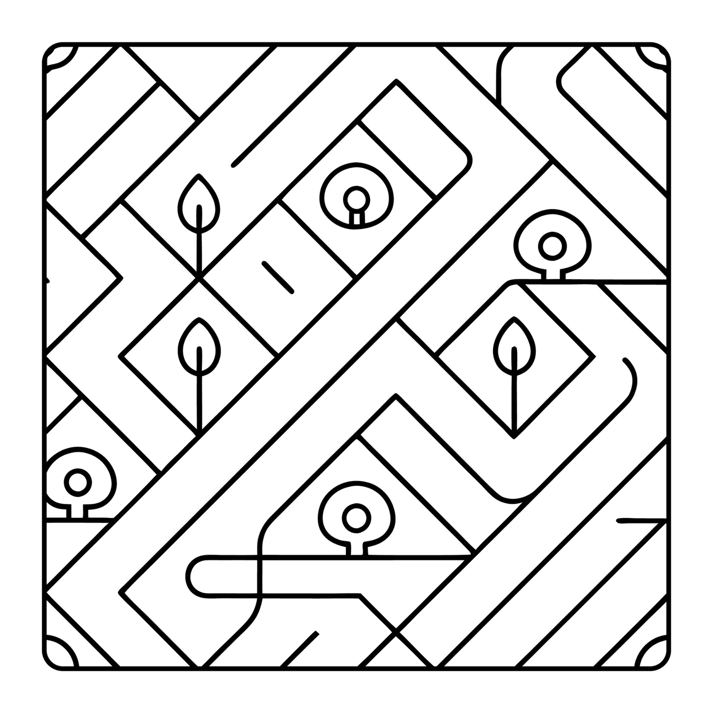 50 Pages Patterns Coloring Book Gift for Adults Men Women Kids Boys Girls Teens Youth Comfy Patterns Bold and Easy Coloring Simple Pattern
