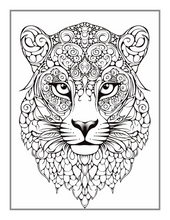 Load image into Gallery viewer, 50 Pages Bold and Easy Leopard Animal Mandala Coloring Book Gift for Adults Kids Men Women Boys Girls Teens Youth Leopard Lover Mandala