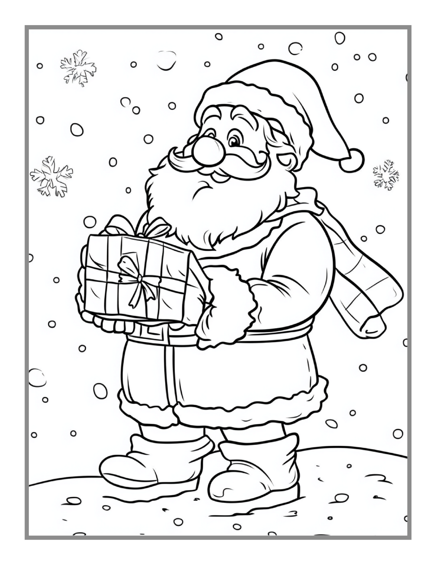 50 Pages Christmas Coloring Book Gift for Adults Men Women Kids Boys Girls Merry Children Cute Santa Claus Easy Coloring Activity Book