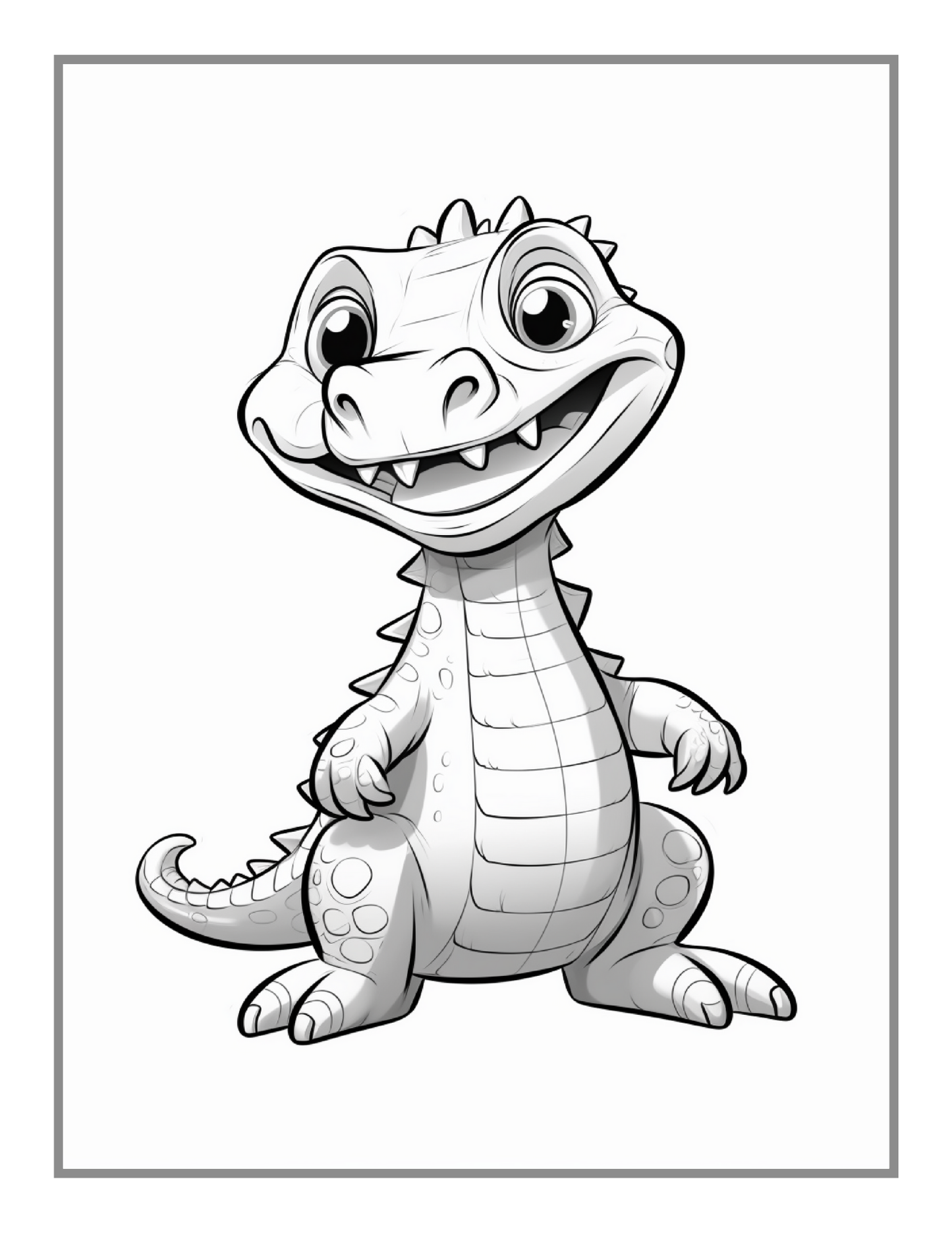 50 Pages Funny Crocodile Alligator Gator Coloring Book Holiday Birthday Gift for Adults Kids Men Women Boys Girls Teens Cute Swamp Alligator
