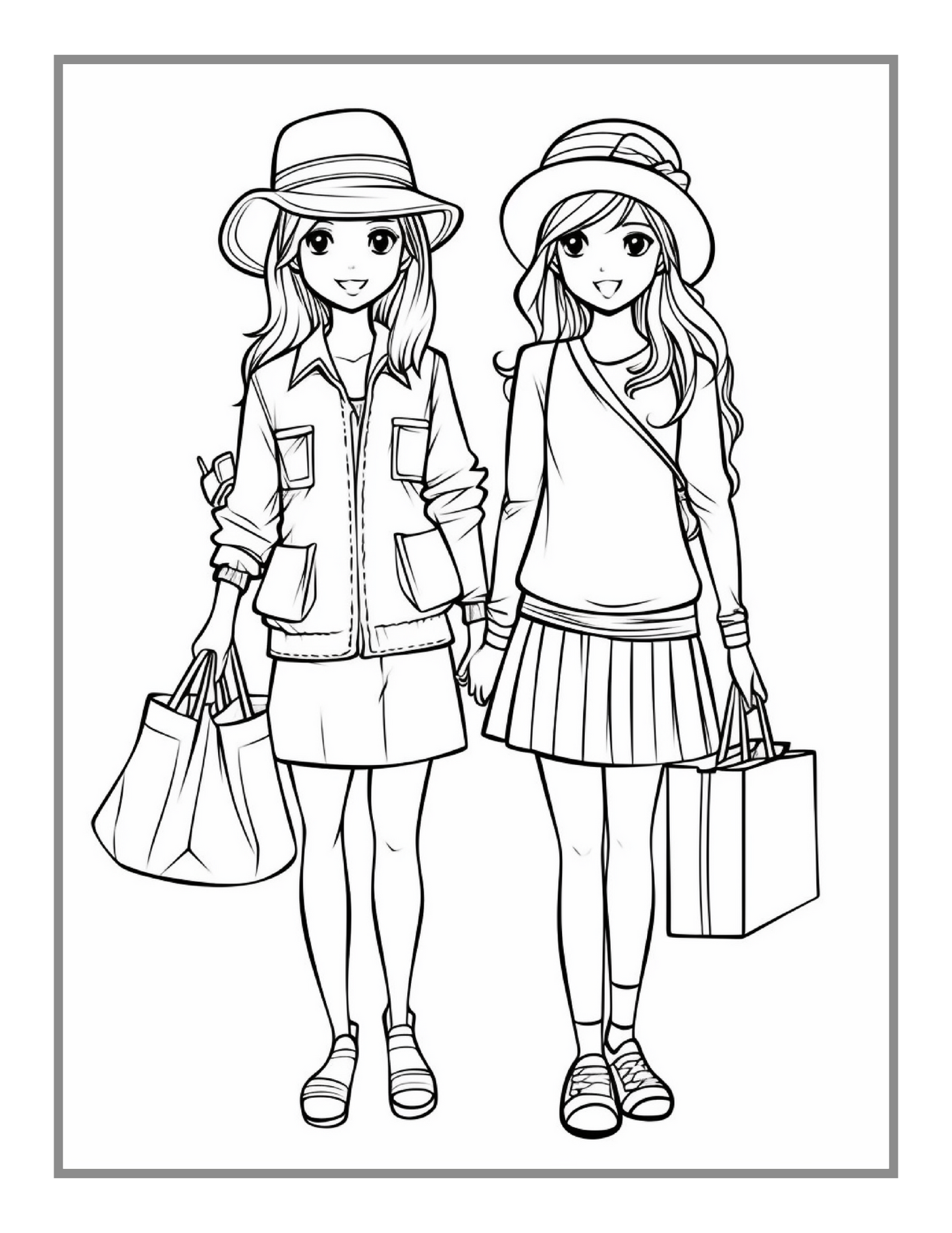 Fashion Girl Coloring Book Gift for Adults Men Women Kids Boys Girls Teens Youth Fashion Boutique Girls Clothes Dresses Designs Coloring