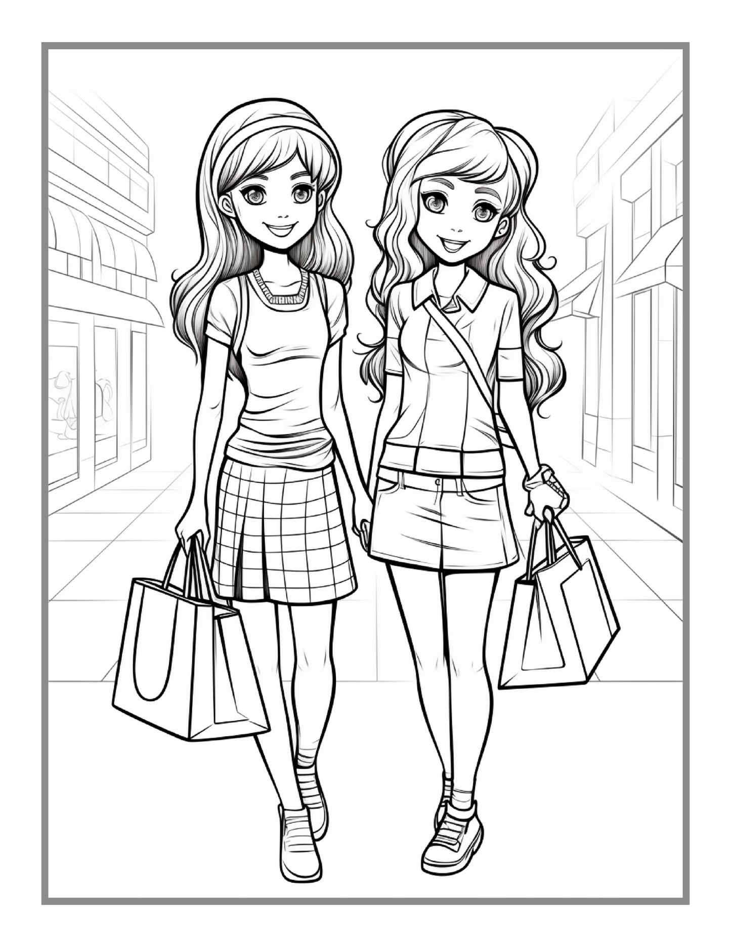 Fashion Girl Coloring Book Gift for Adults Men Women Kids Boys Girls Teens Youth Fashion Boutique Girls Clothes Dresses Designs Coloring